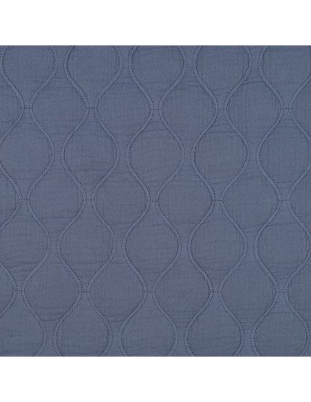 Steppstoff aus Doppelgaze - Jeansblau