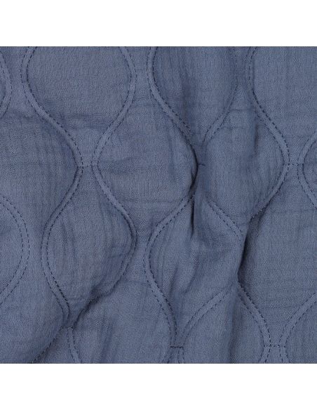 Steppstoff aus Doppelgaze - Jeansblau