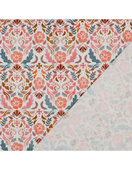 Bedruckter Jersey-Stoff Clara - Weißer Hintergrund