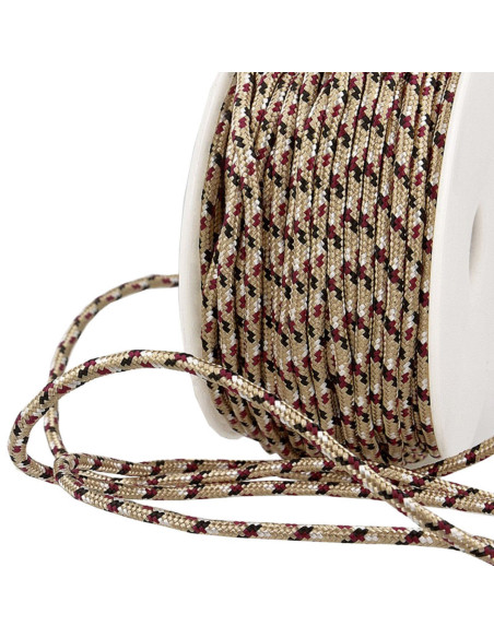 Mehrfarbiges Sportband - Beige, Schwarz und Bordeaux