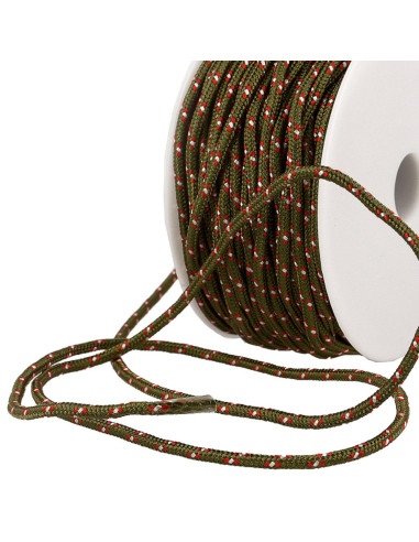 Mehrfarbiges Sportband - Khaki, Rot und Weiß