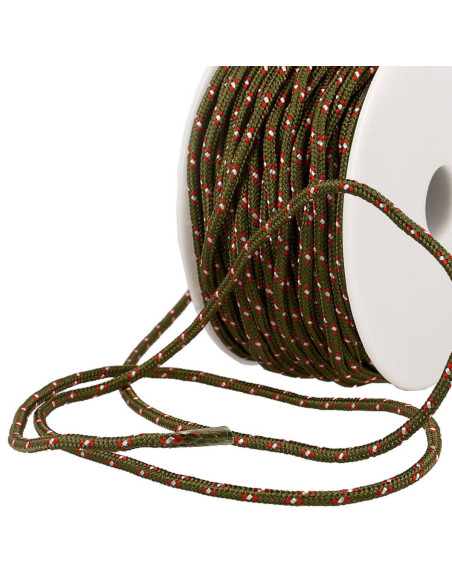 Mehrfarbiges Sportband - Khaki, Rot und Weiß