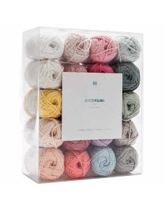 Set mit 20 Ricorumi Baumwollknäueln - Pastellfarben