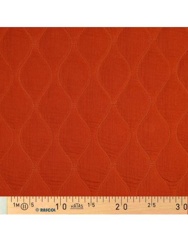 Steppstoff aus Double Gauze - Rostfarben