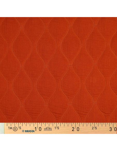 Steppstoff aus Double Gauze - Rostfarben