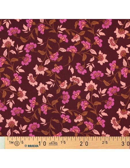 Schwerer Stretch-Viskosestoff Rosella - Bordeaux