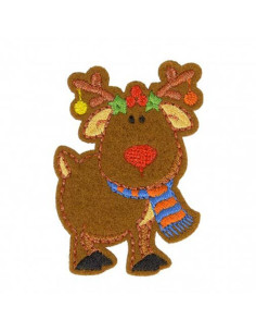 Bügelbild Weihnachten - Rentier des Weihnachtsmanns