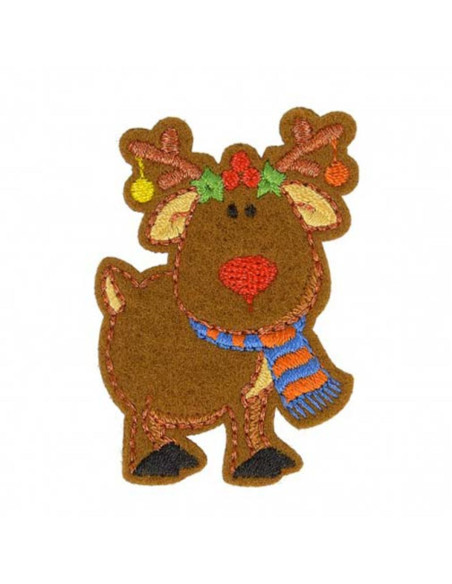 Bügelbild Weihnachten - Rentier des Weihnachtsmanns