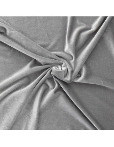 Stretch-Samtstoff - Silber
