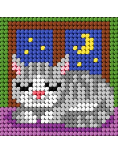 Kinder-Stickset - Die schlafende kleine Katze