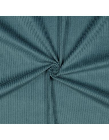 Baumwoll-Cordstoff - Leichtes Petrolblau