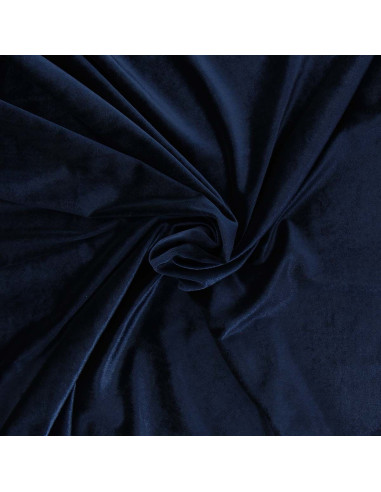 Stretch-Samtstoff - Marineblau