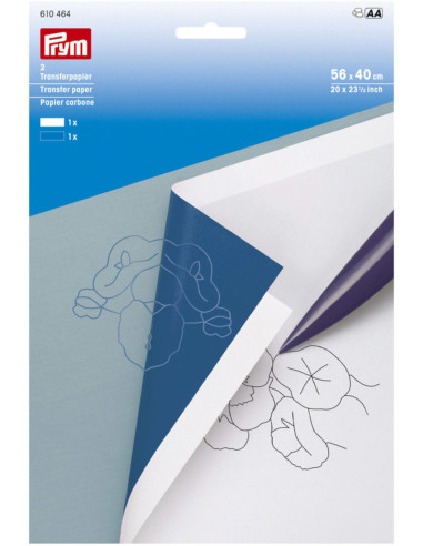 Weißes und blaues Kohlepapier