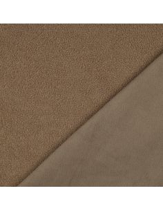 Doppelseitiger Teddy-Fleece-Stoff - Mocha