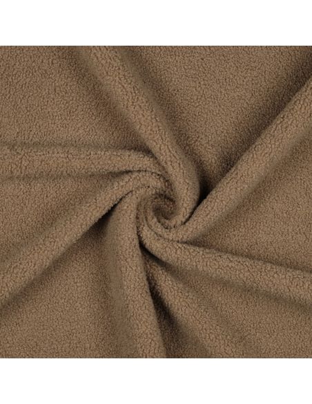 Doppelseitiger Teddy-Fleece-Stoff - Mocha