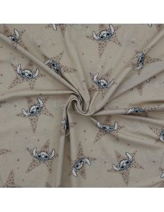 Jersey-Stoff Lilo & Stitch - Beigefarbene Sterne 2