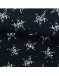 Jersey-Stoff Lilo & Stitch - Marineblaue Sterne
