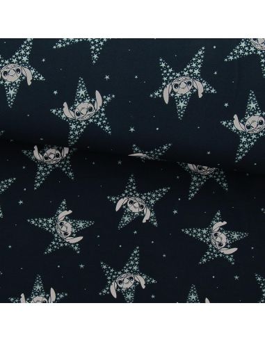 Jersey-Stoff Lilo & Stitch - Marineblaue Sterne