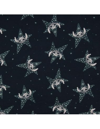 Jersey-Stoff Lilo & Stitch - Marineblaue Sterne