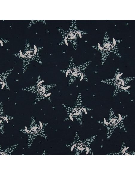 Jersey-Stoff Lilo & Stitch - Marineblaue Sterne