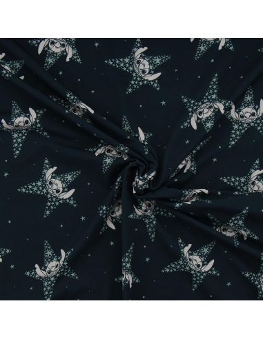Jersey-Stoff Lilo & Stitch - Marineblaue Sterne