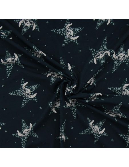 Jersey-Stoff Lilo & Stitch - Marineblaue Sterne