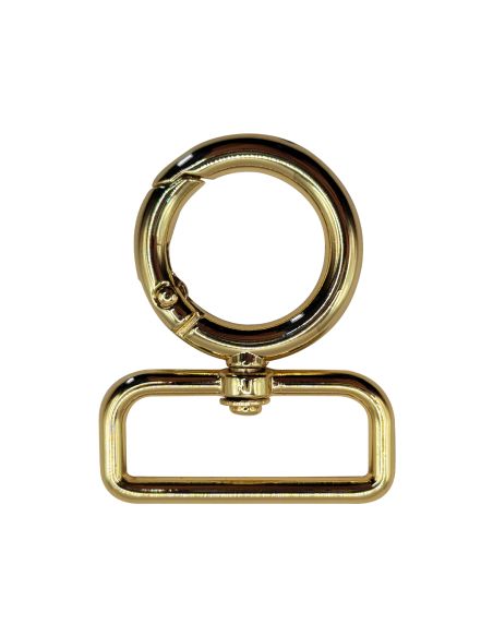 Runder drehbarer Karabinerhaken - Gold 32 x 20 mm