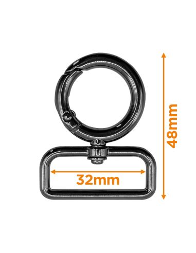 Runder Drehkarabiner - Gewehrlauf 32 x 20 mm