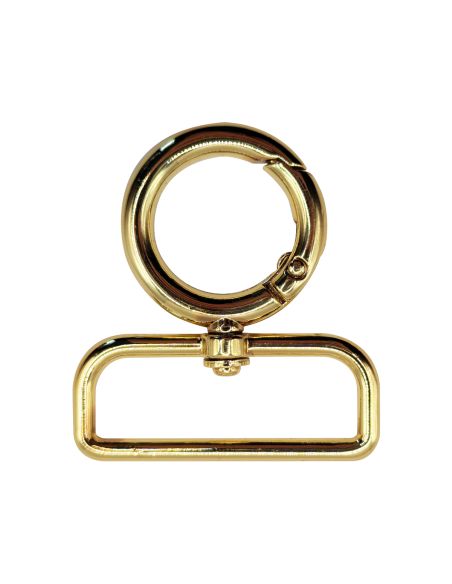 Runder Drehkarabiner - Gold 40 x 20 mm