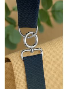 Runder drehbarer Karabinerhaken - Silber 40 x 20 mm 2