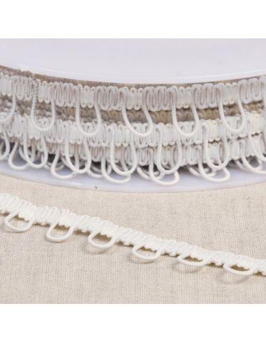 Elastische Knopfleiste - Elfenbein