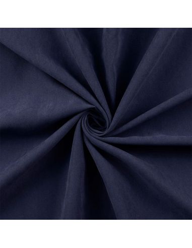 Pfirsichhaut-Satin-Stoff - Marineblau