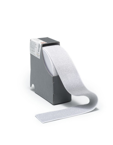 Elastisch Band weiß und silber 50 mm