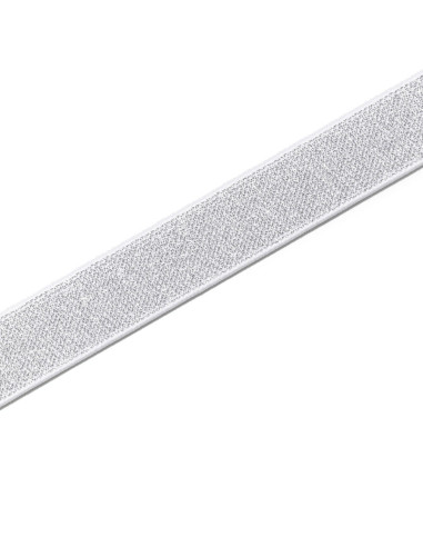 Elastisch Weiß und Silber 25 mm