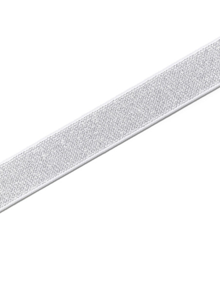Elastisch Weiß und Silber 25 mm