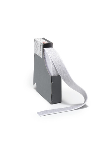 Elastisch Weiß und Silber 25 mm