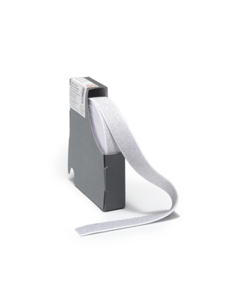 Elastisch Weiß und Silber 25 mm