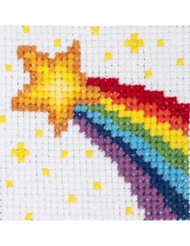 Zählmuster-Kreuzstichset - Regenbogen