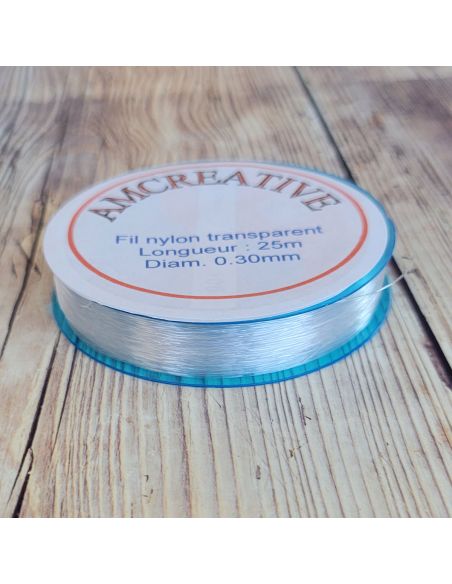 Nylonfaden für Perlen 0,30 mm - Transparent