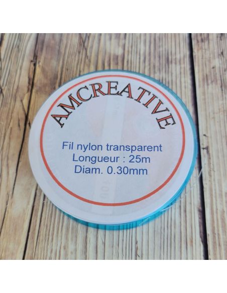 Nylonfaden für Perlen 0,30 mm - Transparent