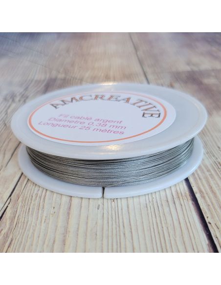 Draht für Perlen 0,38 mm - Silber