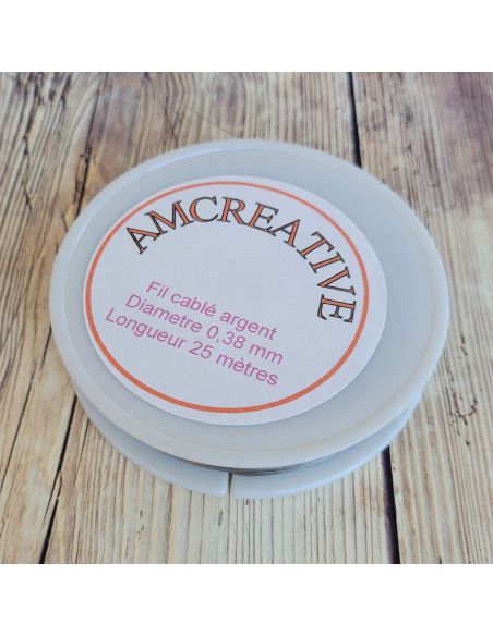Draht für Perlen 0,38 mm - Silber