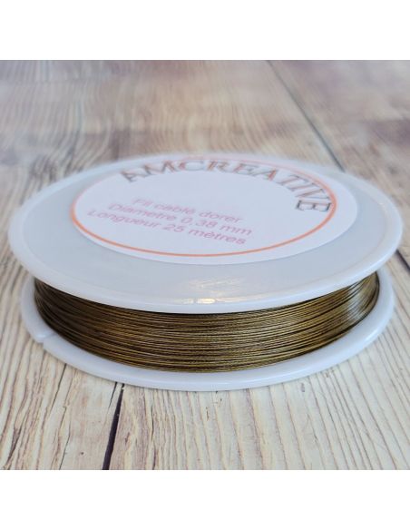 Draht für Perlen 0,38 mm - Gold