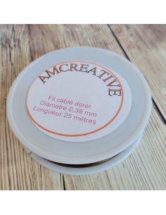 Draht für Perlen 0,38 mm - Gold 2