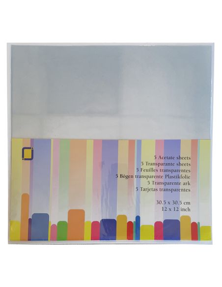 Satz von 5 Schablonenblättern aus Rhodoid-Kunststoff