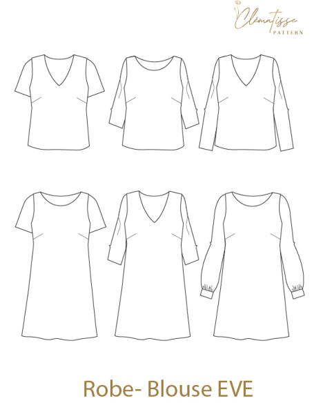 Eve Kittelkleid-Schnittmuster - Clématisse Pattern