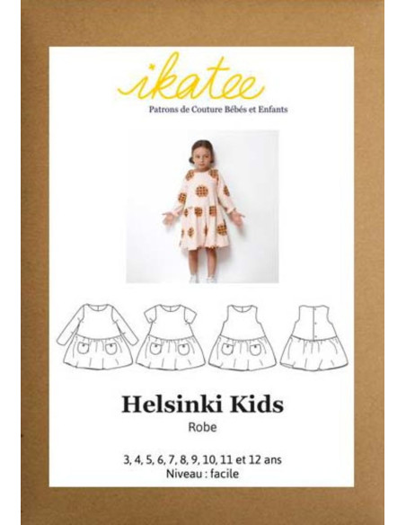 Helsinki-Kleid Schnittmuster für Kinder - Ikatee