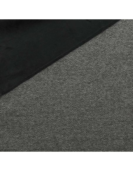 Fischgrät-Wollstoff für Mantel - Schwarz