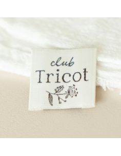 Gewebtes Etikett zum Annähen Strickclub