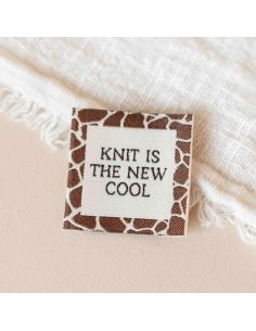 Gewebtes Etikett zum Annähen Knit is the new cool